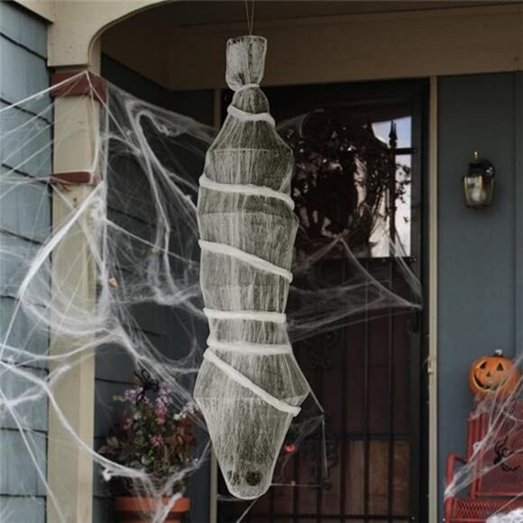 Halloween Decorations Hanging Cocoon Corpse,72 Inch Scary Hanging Cocoon Corpse - Picture 8 of 8